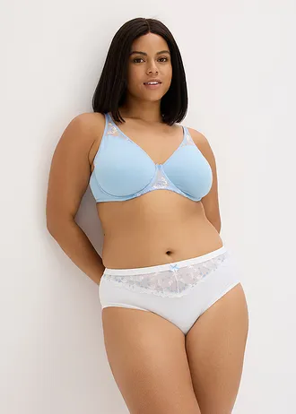 Podprsenka s kosticemi (2 ks v balení), barva: světle modrá + bílá