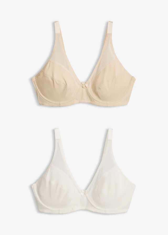 Lot de 2 soutiens-gorge à armatures avec mesh