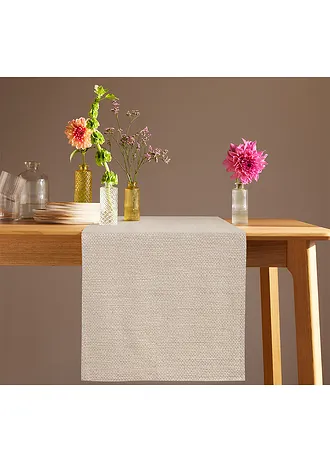 Chemin de table tissé en coton • sable-crème • Boutique bonprix