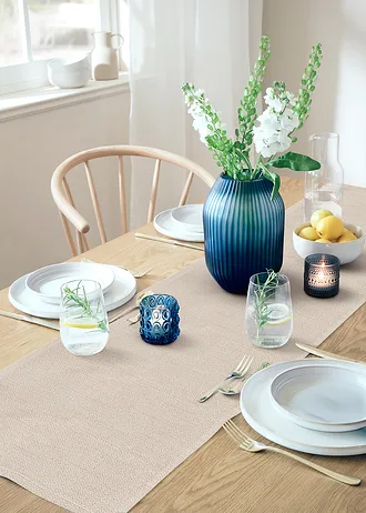 Chemin de table tissé en coton • sable-crème • Boutique bonprix