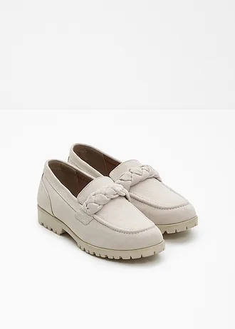 Chunky loafers met vlechtdetails • beige • bonprix online shop