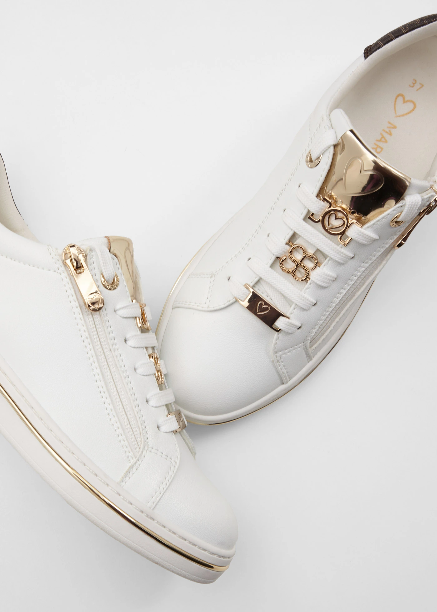 Sneakers Marco Tozzi à fermeture zippée • blanc • Boutique bonprix