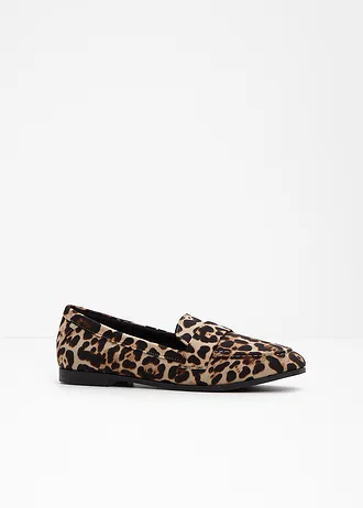 Loafers met dierenprint • beige luipaardprint • bonprix online shop