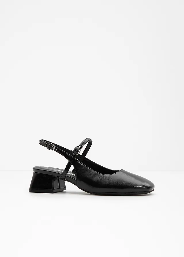 Slingback pumps met riempje • zwart • bonprix online shop