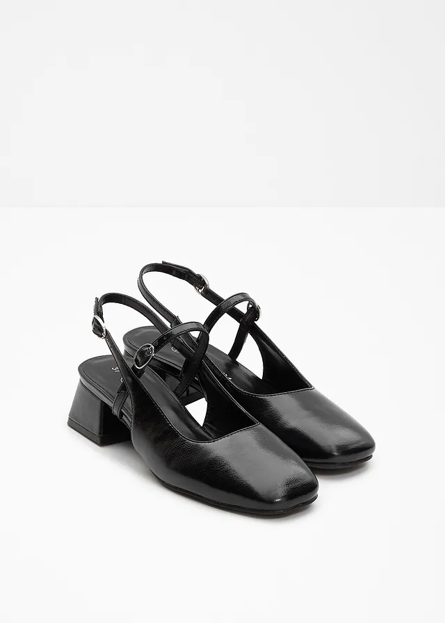 Slingback pumps met riempje • zwart • product-page.page-title-suffix