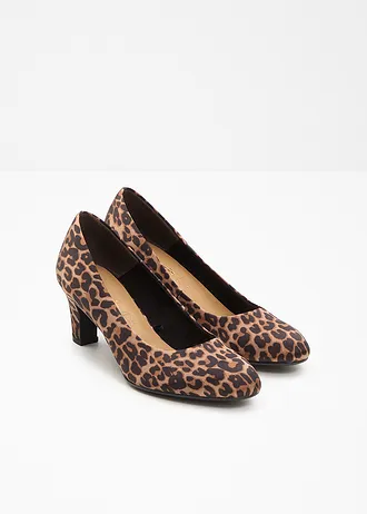 Tamaris-pumps met animalprint, Kleur: bruin
