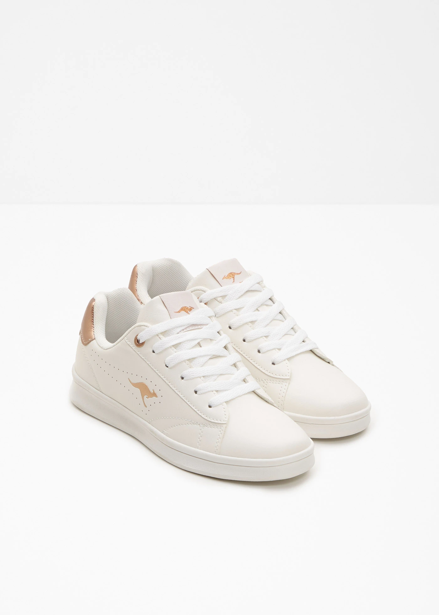 Sneakers Kangaroos à détails métallisés • blanc/doré rose • Boutique bonprix