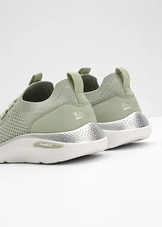 Comfortabele Kangaroos slip-in-sneakers met memory foam, Kleur: saliegroen