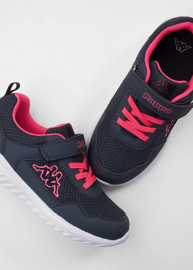 Kappa-sneakers met een lichte zool, Kleur: donkerblauw/pink