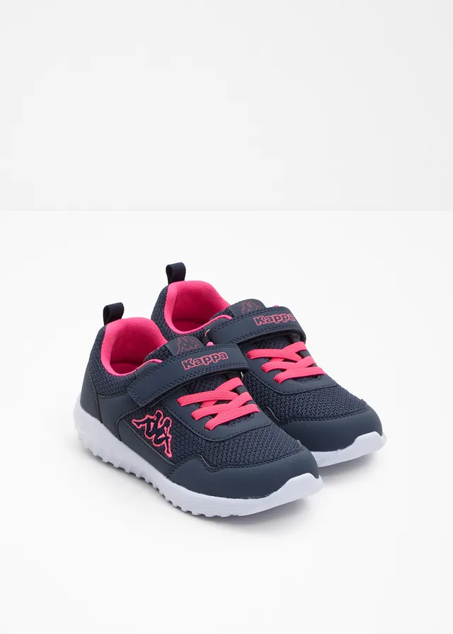 Kappa-sneakers met een lichte zool, Kleur: donkerblauw/pink