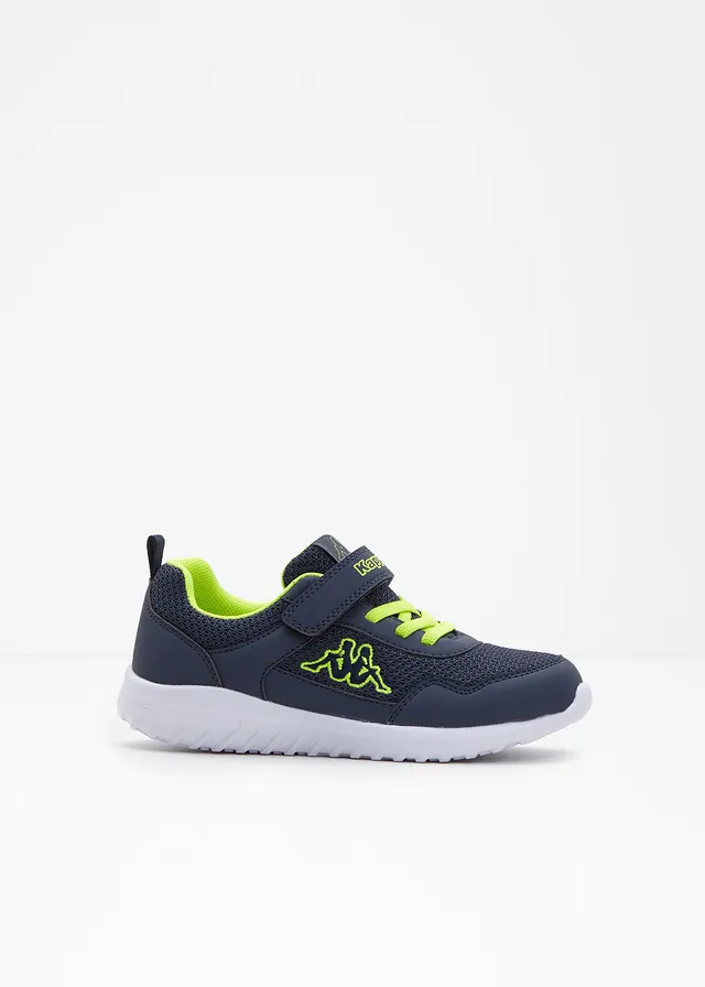 Kappa-sneakers met een lichte zool • donkerblauw-limoen • bonprix online shop