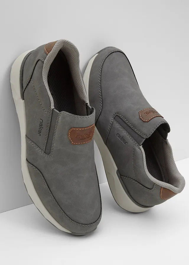 Comfortabele instappers van Rieker in comfortabele breedte • grijs • product-page.page-title-suffix