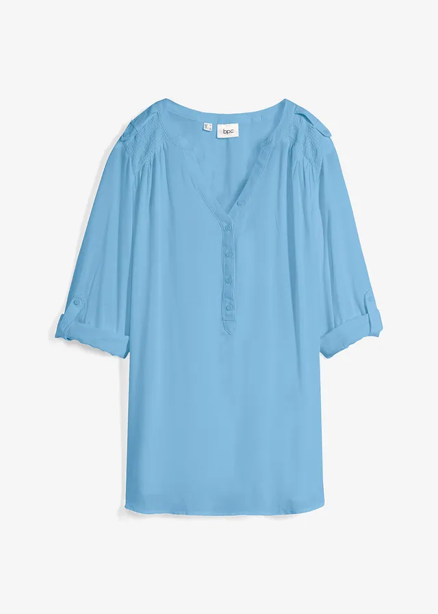 Blouse douce en viscose • bleu clair • Boutique bonprix