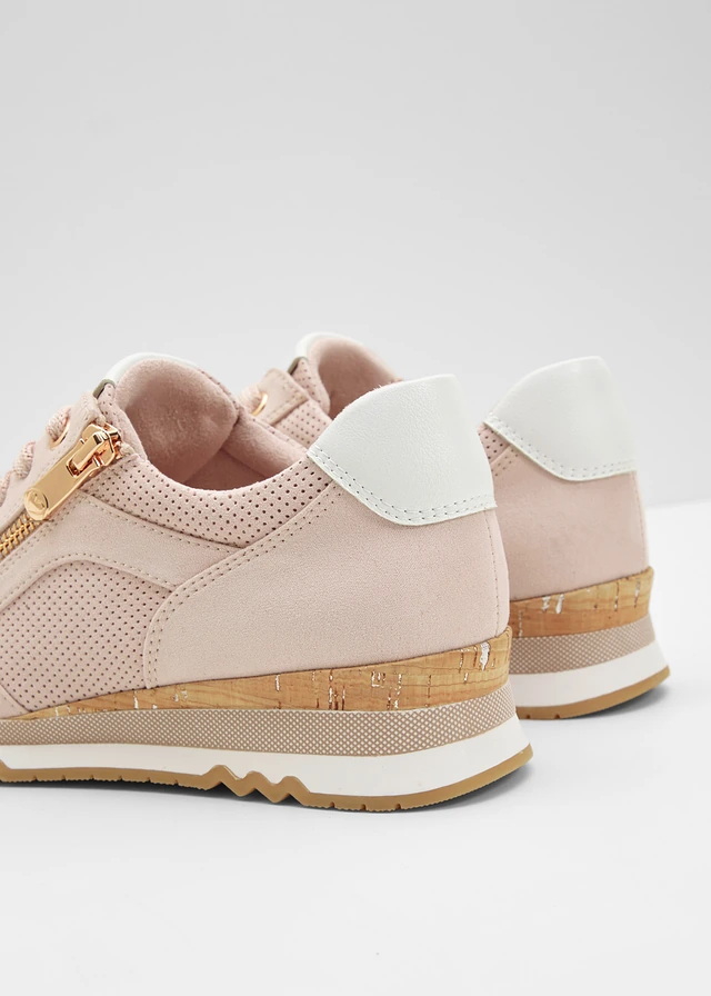 Sneakersy marki Marco Tozzi z zamkiem • jasnoróżowy • sklep bonprix