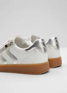 Marco Tozzi szabadidőcipő retro stílusban • fehér/ezüstszín • bonprix áruház