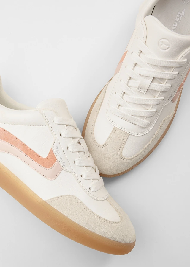 Sneakers van Tamaris in retrolook, Kleur: ecru