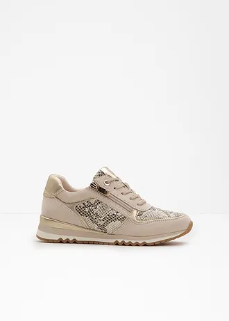 Sneakers Marco Tozzi à fermeture zippée • beige python • Boutique bonprix
