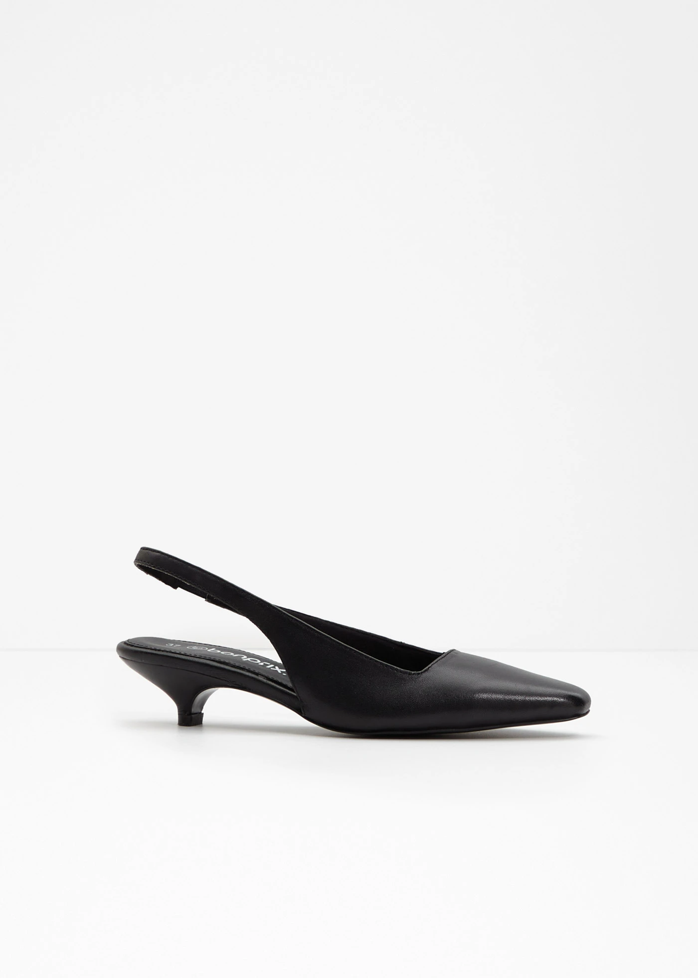 Leren slingback pumps • zwart • bonprix online shop