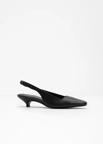 Leren slingback pumps