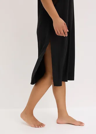 Nuisette en satin avec dentelle • noir plus size • Boutique bonprix