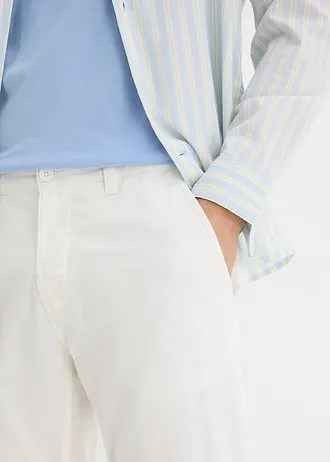 Chino kalhoty Regular Fit, Straight, z čistého lnu • bílá • bonprix obchod