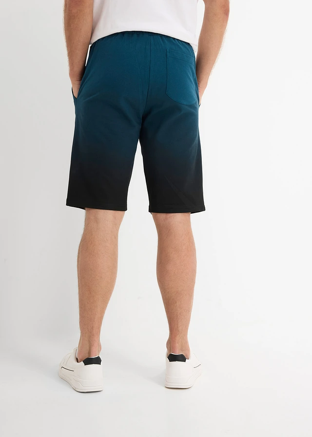 Bermuda sweat 100% coton • pétrole/noir imprimé • product-page.page-title-suffix
