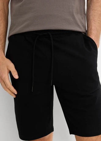 T-shirt en sweatbermuda (2-dlg. set) • zwart/ rookgrijs • bonprix online shop