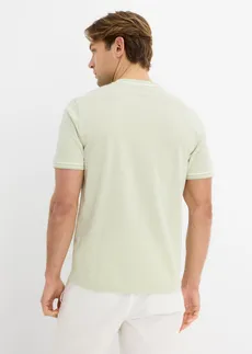 Tricou 100% din bumbac organic pique • gri-verde melanj • magazin bonprix