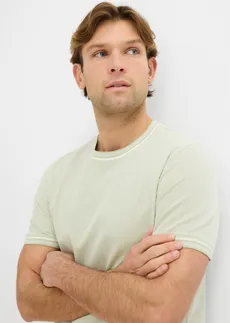 T-shirt en maille piquée 100% coton • vert pâle chiné • Boutique bonprix