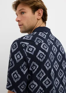 Overhemd met korte mouwen en Resort-kraag • donkerblauw gedessineerd • bonprix online shop