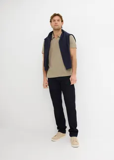 Bluză polo 100% din bumbac organic (set 3 buc.), culoare: bleumarin+oliv fumuriu+alb