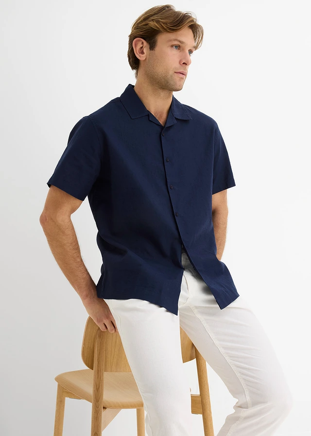 Chemise manches courtes légère, ample • bleu foncé • product-page.page-title-suffix