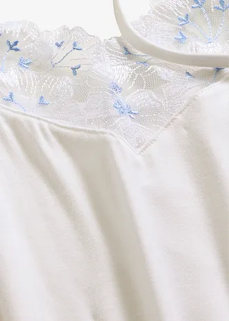 Negližé z měkké viskózy • bílo-světle modrá • bonprix obchod