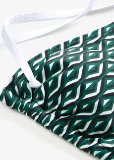 Triangel bikinitop (set van 2) • bosgroen effen - grafische print • bonprix online shop