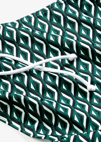 Bikinové kalhotky (2 ks v balení) • lesní zelená jednobarevná + s grafickým potiskem • bonprix obchod