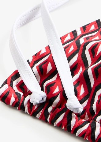 Lot de 2 hauts de maillots triangle • rouge salsa uni-graphique • Boutique bonprix