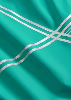 Sťahovacie plavky, ľahký tvarujúci efekt, zlaté detaily • tyrkysová-strieborná • obchod bonprix