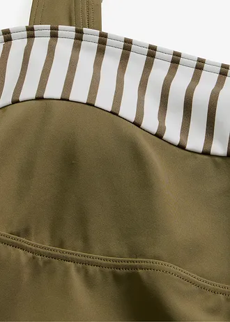 Tankini (2-részes szett) széles vállpántokkal • sötét olívazöld • bonprix áruház