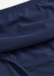 Bas de maillot taille haute sculptant à fronces, maintien léger • bleu foncé • Boutique bonprix