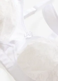 Biustonosz odciążający bez fiszbinów z wyściełanymi ramiączkami (2 szt.) • 2x biały • sklep bonprix