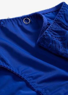Chilot maxi cu dantelă delicată • albastru-cobalt • magazin bonprix
