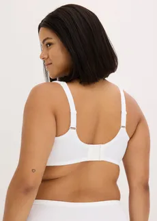 Soutien-gorge minimiseur à broderies, Couleur: blanc + bleu clair