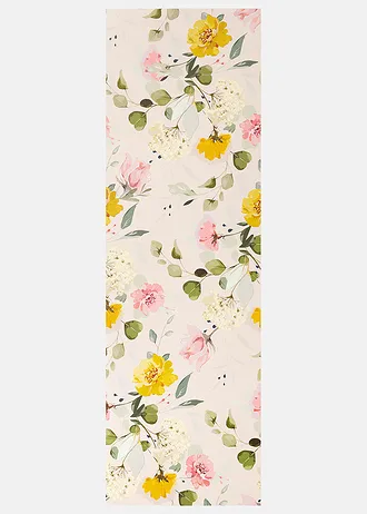 Wasbare deurmat met gebloemd design, Kleur: ecru gebloemd