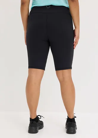 Sportovní krátké legíny s bavlněným povrchem, barva: černá