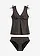 Tankini van glitterend materiaal (2-dlg. set), Kleur: zwart