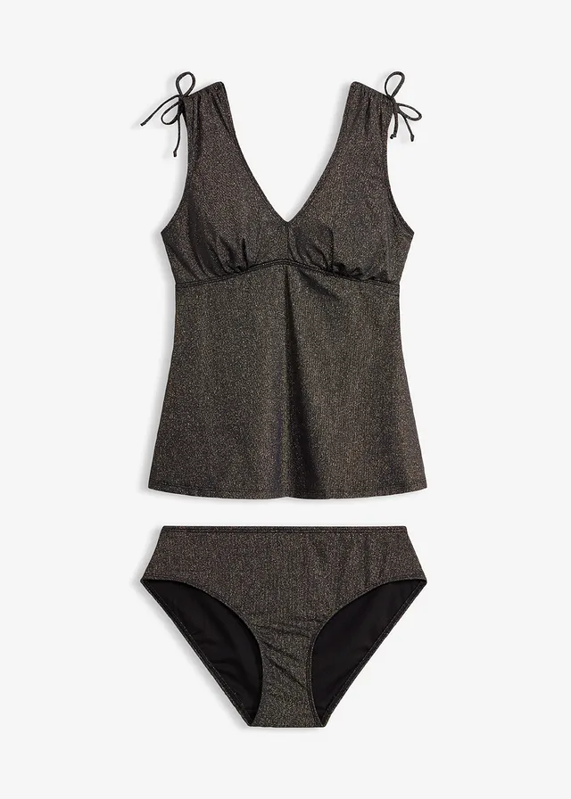 Tankini en matière brillante (ens. 2 pces)