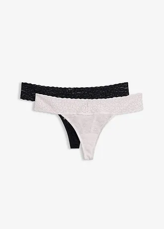 Stringi tanga z koronki (2 pary)