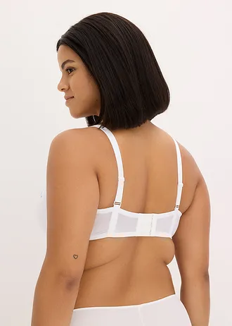 Soutien-gorge à coques et broderies, Couleur: blanc + bleu clair