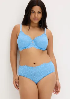 Maxislip van sierlijk kant, Kleur: babyblauw