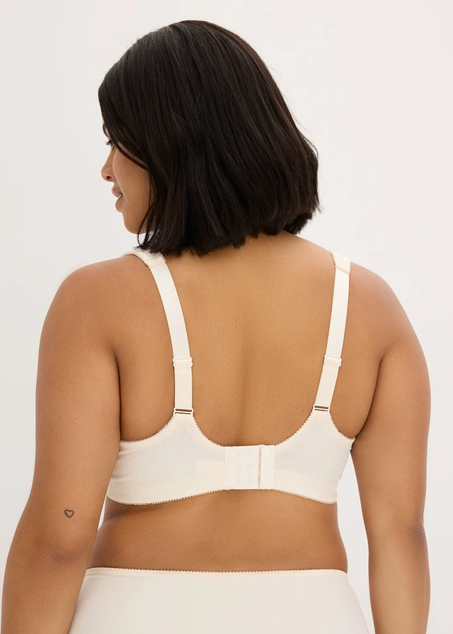 Steun bh zonder beugels met gewatteerde schouderbandjes, Kleur: beige
